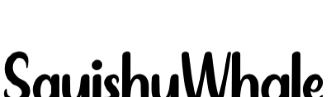 Squishy Whale Font Preview