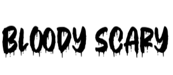 Bloody Scary Font Preview