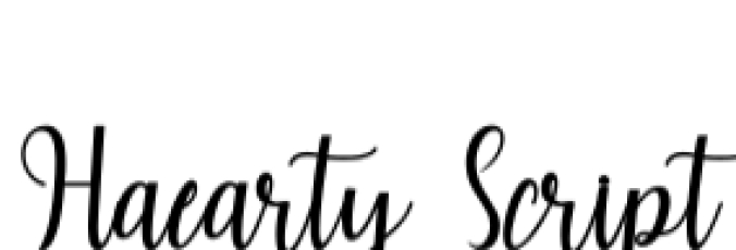 Haearty Font Preview