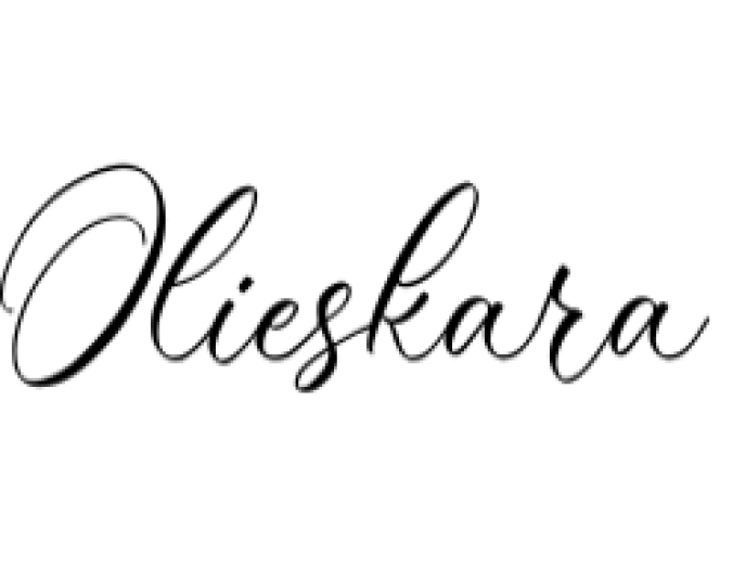 Olieskara Font Preview