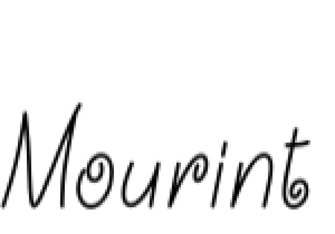 Mourint Font Preview