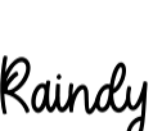 Raindy Font Preview