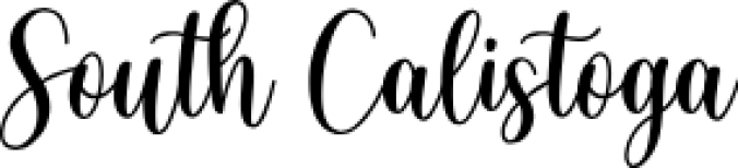 South Calistoga _ PERSONALUSE Font Preview