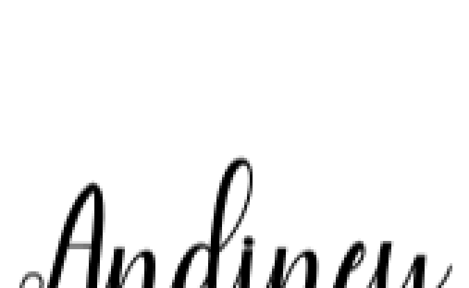 Andiney Script Font Preview