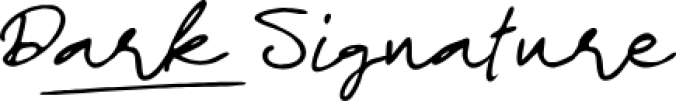 D Dark Signature Font Preview
