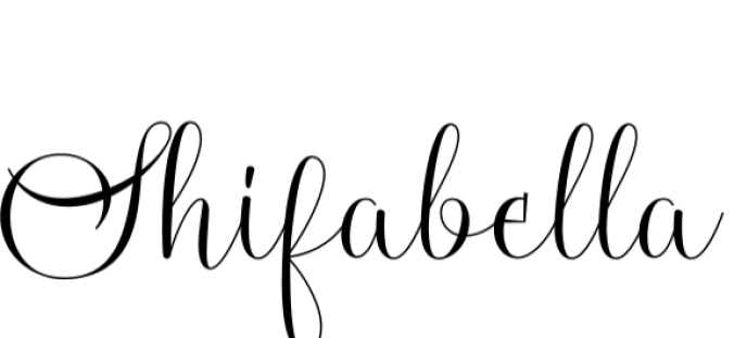 Shifabella Font Preview