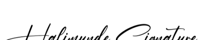 Halimunde Signature Font Preview