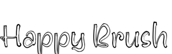 Happy Brush Font Preview
