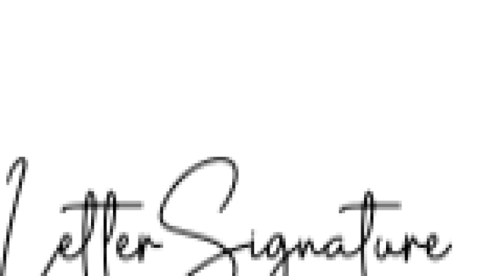 Letter Signature Font Preview