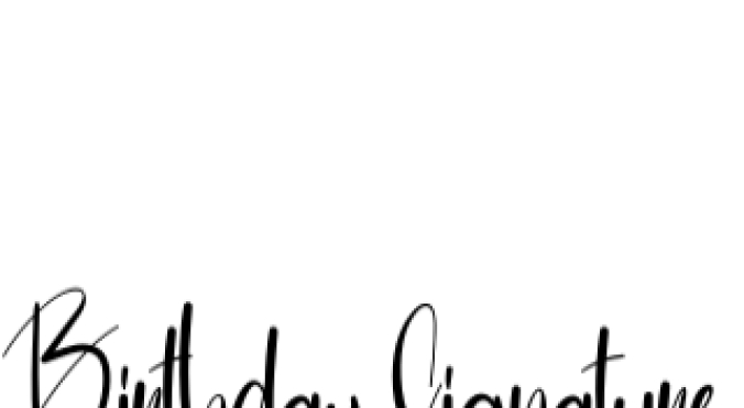 Birthday Signature Font Preview