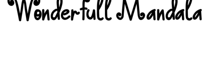Wonderfull Mandala Font Preview