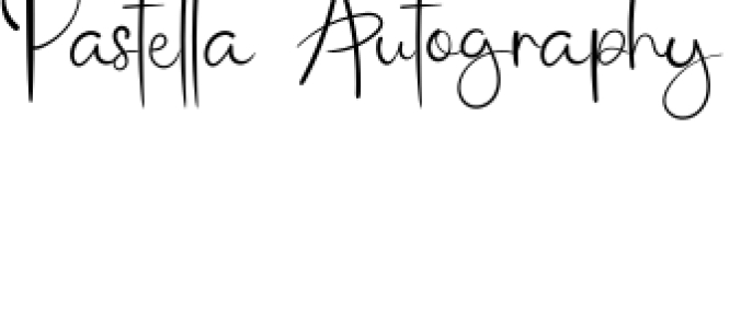 Pastella Autography Font Preview
