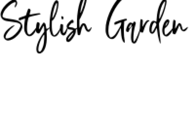 Stylist Garden Font Preview