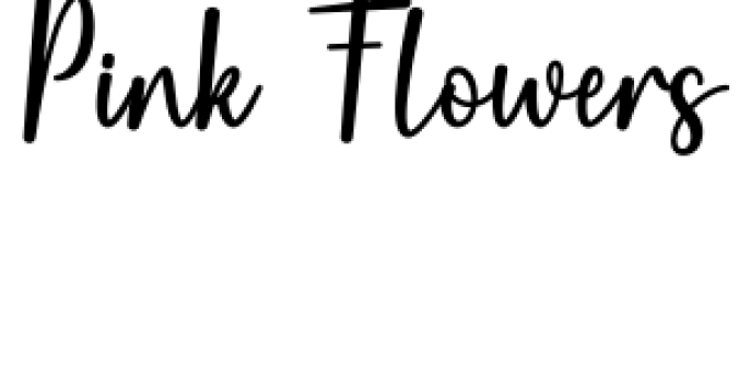 Pink Flowers Font Preview