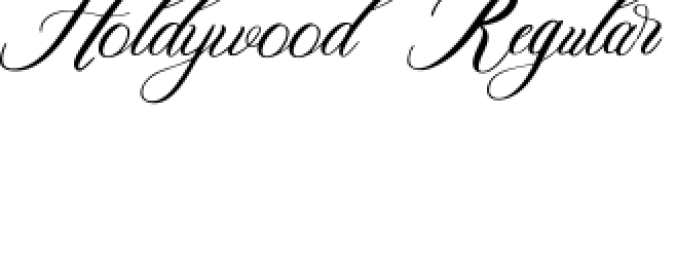 Holdywood Font Preview