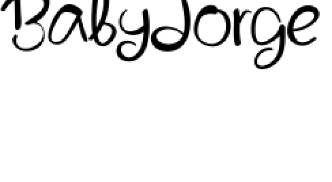 Baby Jorge Font Preview