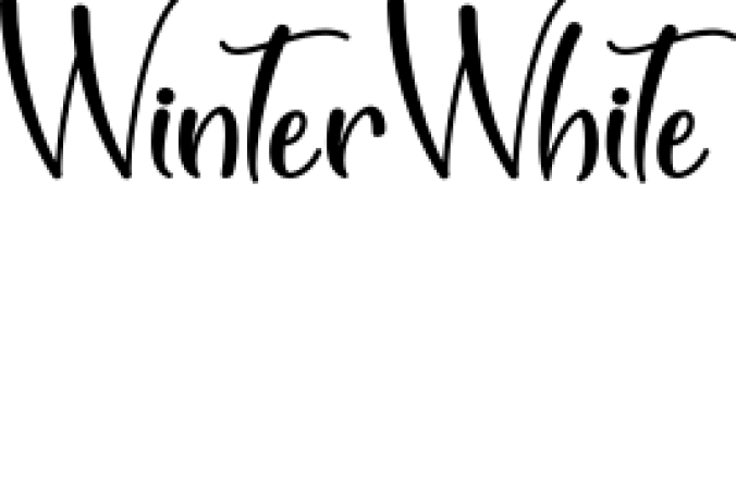 Winter White Font Preview