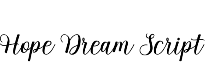 Hope Dream Script Font Preview