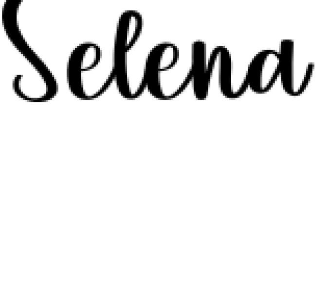 Selena Font Preview