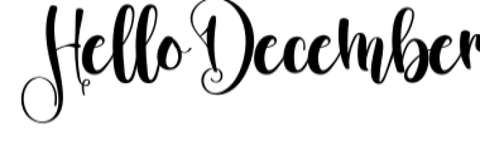 Hello December Font Preview