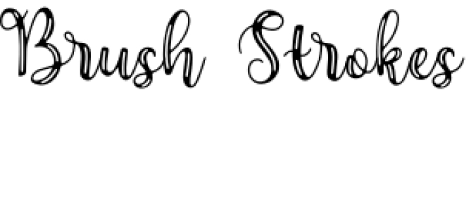 Brush Strokes Font Preview