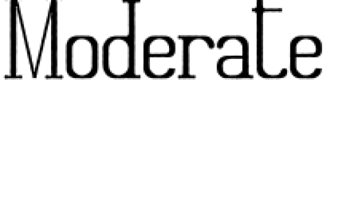 Moderate Font Preview
