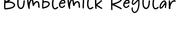 Bumblemilk Font Preview