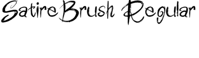 Satire Brush Font Preview