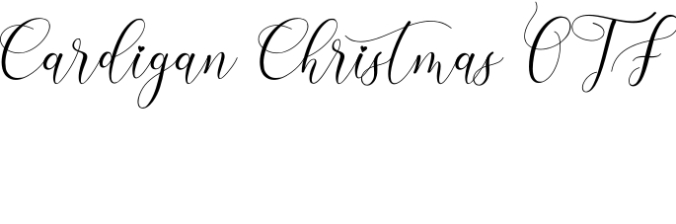 Cardigan Christmas Font Preview