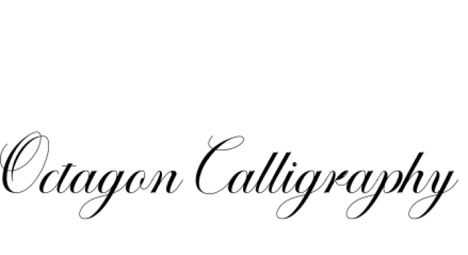 Octagon Calligraphy Font Preview
