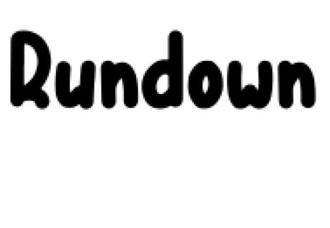 Rundown Font Preview