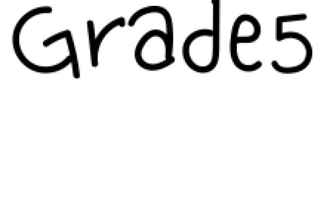 Grade 5 Font Preview