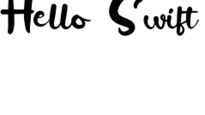 Hello Swift Font Preview