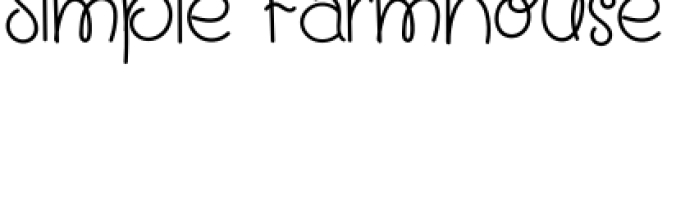 Simple Farmhouse Font Preview