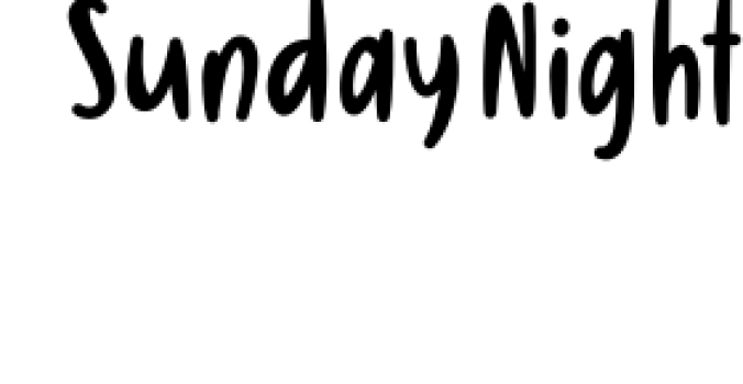 Sunday Night Font Preview