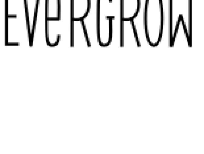 Evergrow Font Preview