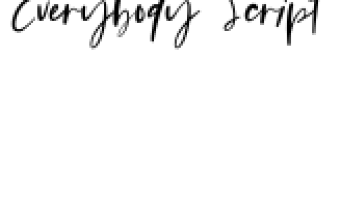 Everybody Script Font Preview