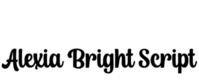 Alexia Bright Font Preview