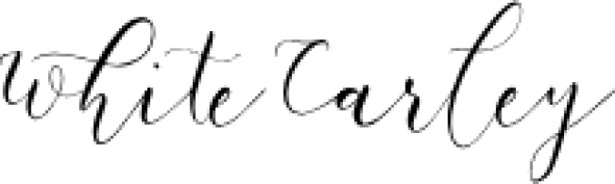 White Carley Font Preview