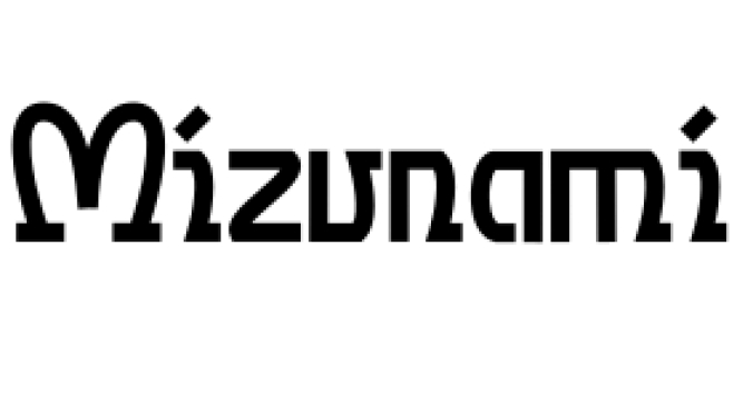Mizunami Font Preview