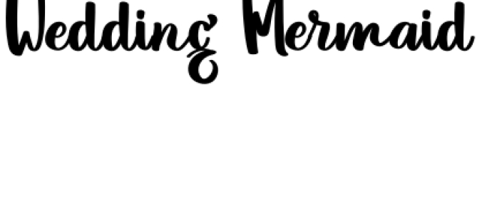 Wedding Mermaid Font Preview