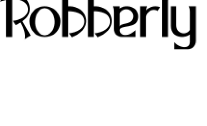 Robberly Font Preview