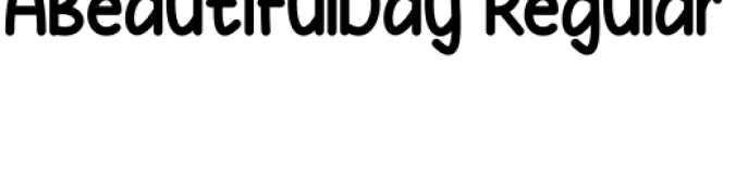 A Beautiful Day Font Preview