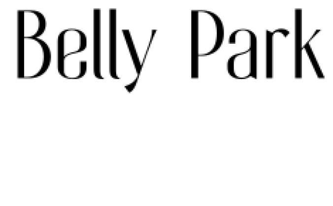 Belly and Park Font Preview