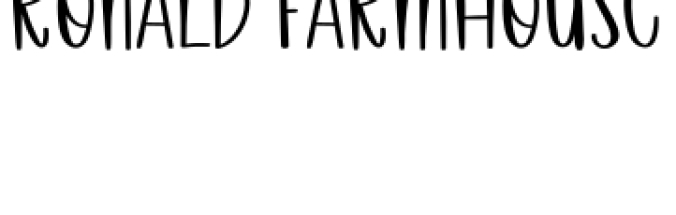 Ronald Farmhouse Font Preview