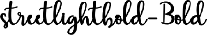 Streetligh Font Preview