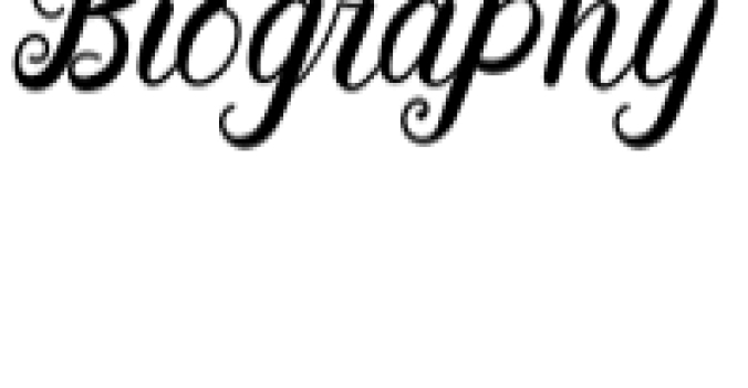 Biography Font Preview