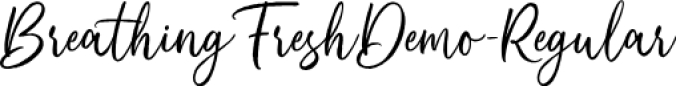Breathing Fresh Font Preview