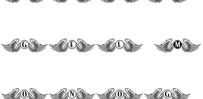 Vleugel Monogram Font Preview