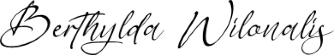 Berthylda Wilonalis Font Preview